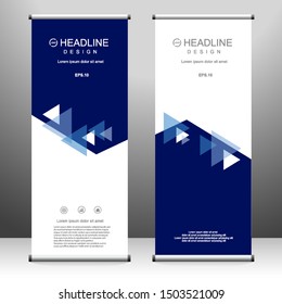 Roll up banner stand template design, for brochure, flyer, infographics. modern advertising. vector illustration