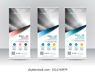 Roll up banner stand template design