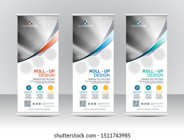 Roll up banner stand template design