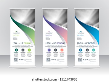 Roll up banner stand template design