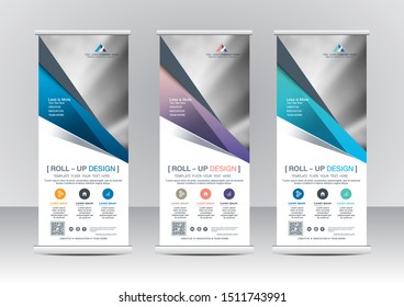 Roll up banner stand template design
