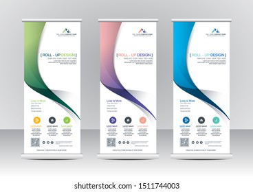 Roll up banner stand template design
