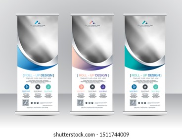 Roll up banner stand template design