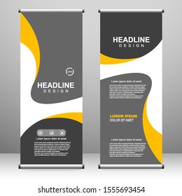 Roll-up Bannerstand Template Design, für Broschüren, Flyer, Infografiken. moderne Werbung. Vektorillustration