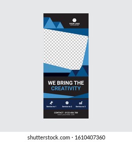 Roll up banner stand template design, for brochure, flyer, infographics. modern advertising. vector illustration
