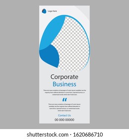 Roll up banner stand template design, for brochure, flyer, infographics. modern advertising. vector illustration