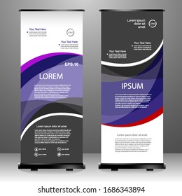 Roll-up Bannerstand Template Design, für Broschüren, Flyer, Infografiken. moderne Werbung. Vektorillustration