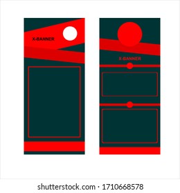 Roll up banner stand template design, for brochure, flyer, infographics. modern advertising. vector illustration