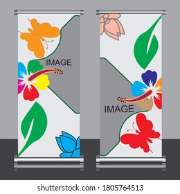Roll up banner stand design de plantilla.