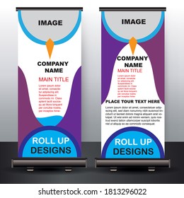 Roll up banner stand template design.