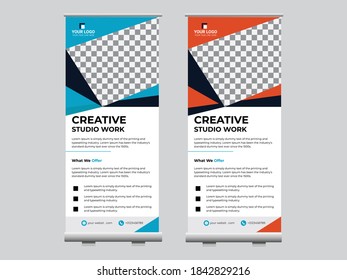 Roll Up Banner Stand Template Design