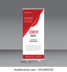roll up banner stand template design