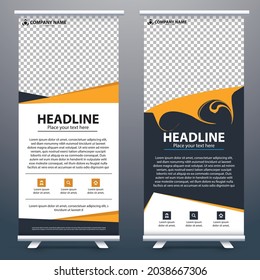 Roll up banner stand template design
