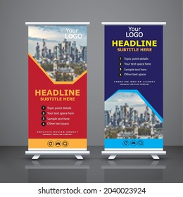 Diseño de plantillas de carteles de fondo, diseño de pancartas de volante, vectores de plantilla vertical, presentación de portada, fondo geométrico abstracto, publicación moderna x-banner y banner de bandera