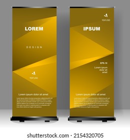 Roll up banner stand template design, for brochure, flyer, infographics. modern advertising. vector illustration