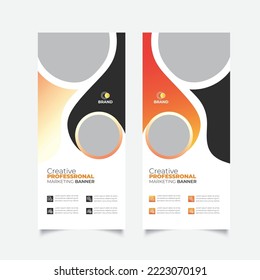 Roll up banner stand template design