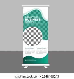 Diseño de plantillas de base de banners para Rollup, volante de negocios, pantalla, pancarta X, banner de bandera y presentación de portada para multipropósito
