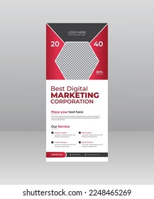 Roll Up Banner Stand Template Design, Business Flyer, Display, X-banner, Flag-banner, and Cover Presentation for Multipurpose