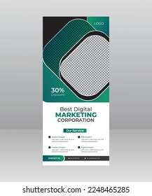 Roll Up Banner Stand Template Design, Business Flyer, Display, X-banner, Flag-banner, and Cover Presentation for Multipurpose