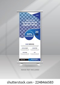 Roll Up Banner Stand Template Design, Business Flyer, Display, X-banner, Flag-banner, and Cover Presentation for Multipurpose