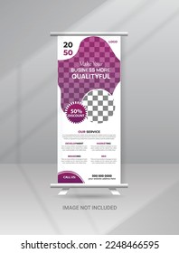 Roll Up Banner Stand Template Design, Business Flyer, Display, X-banner, Flag-banner, and Cover Presentation for Multipurpose