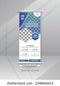 Roll Up Banner Stand Template Design, Business Flyer, Display, X-banner, Flag-banner, and Cover Presentation for Multipurpose