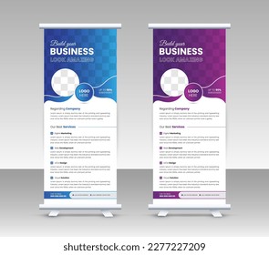 Roll up banner stand template design