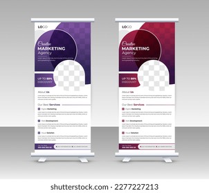 Roll up banner stand template design