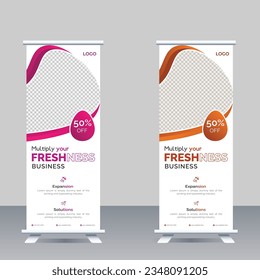  Roll up banner stand template design