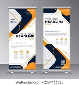 Roll up banner stand template design, vertical banner design for business, modern roll up bannner, vector eps 10