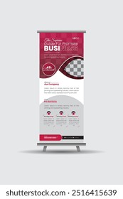 Roll up banner stand template design, Roll up banner layout, advertisement, pull up presentation