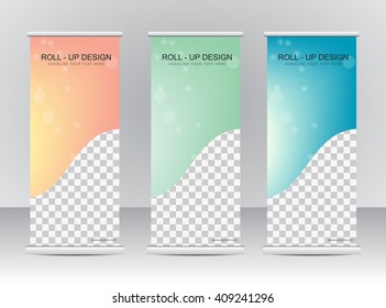 Roll up banner stand template design