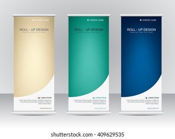 Roll up banner stand template design