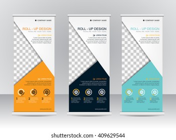 Roll up banner stand template design