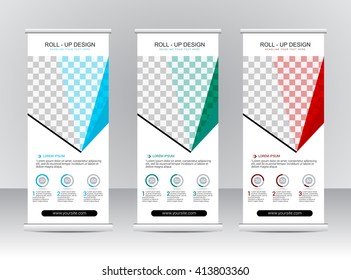 Roll up banner stand template design