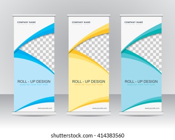 Roll up banner stand template design