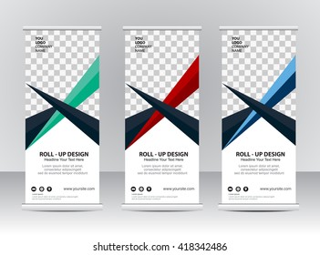 Roll up banner stand template design