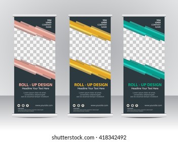 Roll up banner stand template design