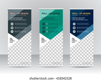 Roll up banner stand template design