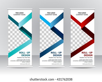 Roll up banner stand template design