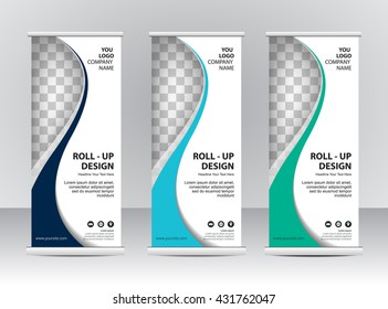 Roll up banner stand template design