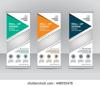 Roll up banner stand template design