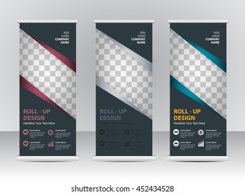 Roll up banner stand template design