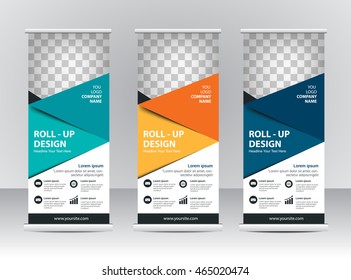 Roll up banner stand template design