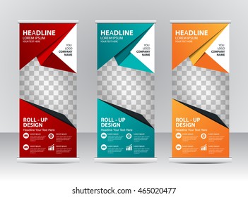 Roll up banner stand template design