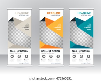 Roll up banner stand template design