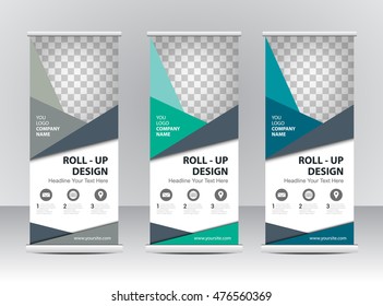 Roll up banner stand template design