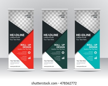 Roll up banner stand template design