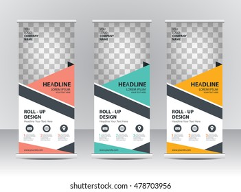 Roll up banner stand template design