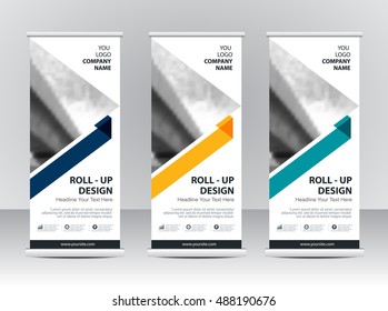 Roll up banner stand template design